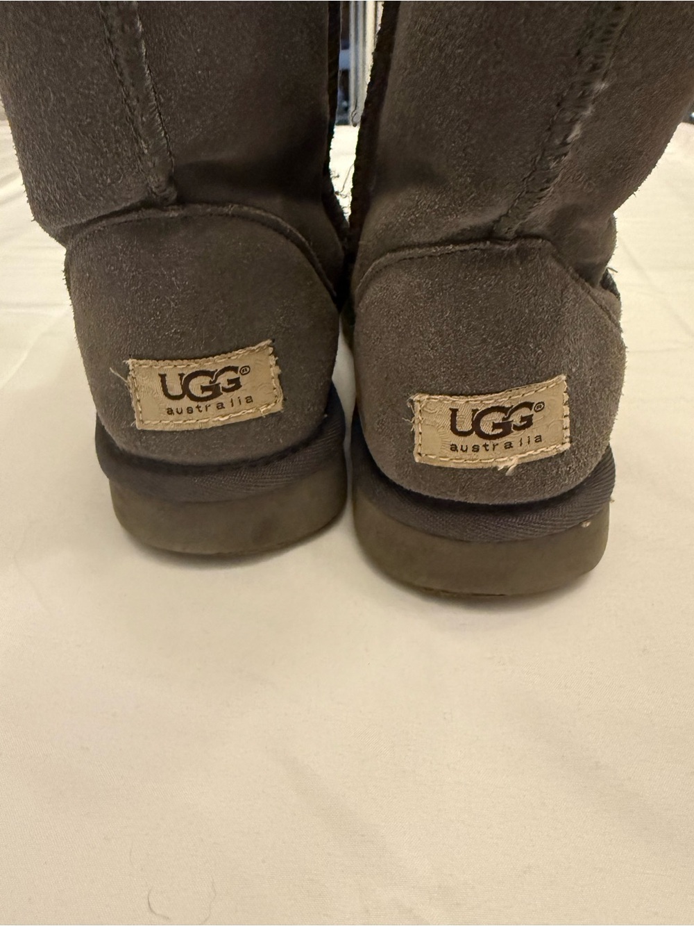 UGG Gray Short Suede Ankle Boots